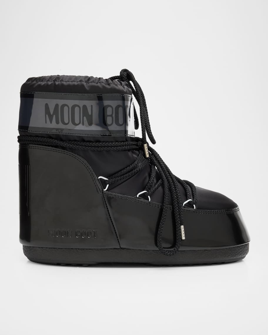 Moon Boot Icon Glance Satin Low Snow Boots | Neiman Marcus