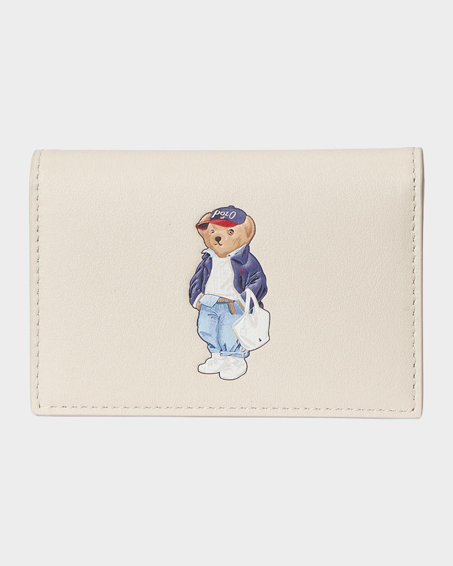 Polo Ralph Lauren Polo Bear Leather Flapped Card Case | Neiman Marcus