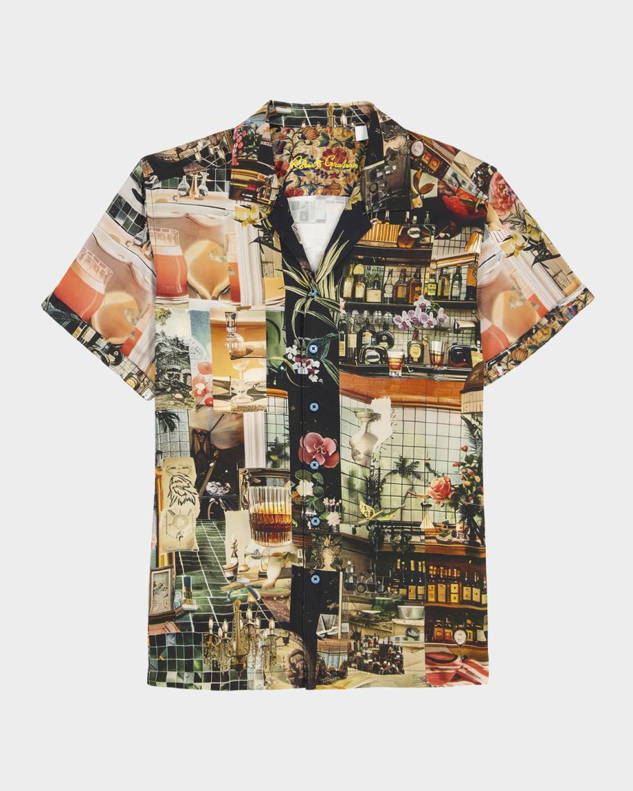 Robert Graham Men's Harry's Place Viscose Camp Shirt | Neiman Marcus