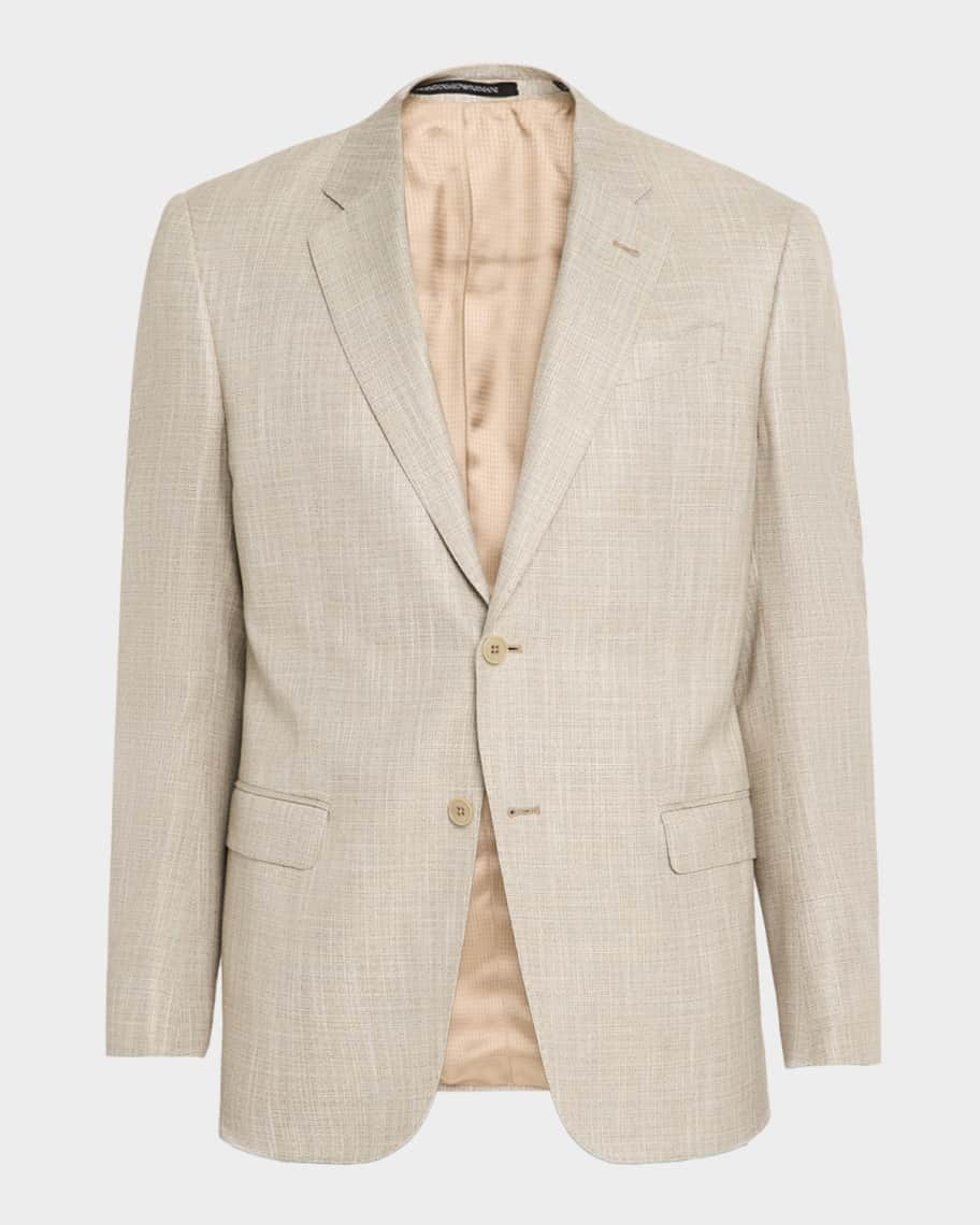 EMPORIO ARMANI フーデッドボアコート (SLクラシック) Emporio Armani Men's Bamboo Viscose Sport Coat | Neiman Marcus