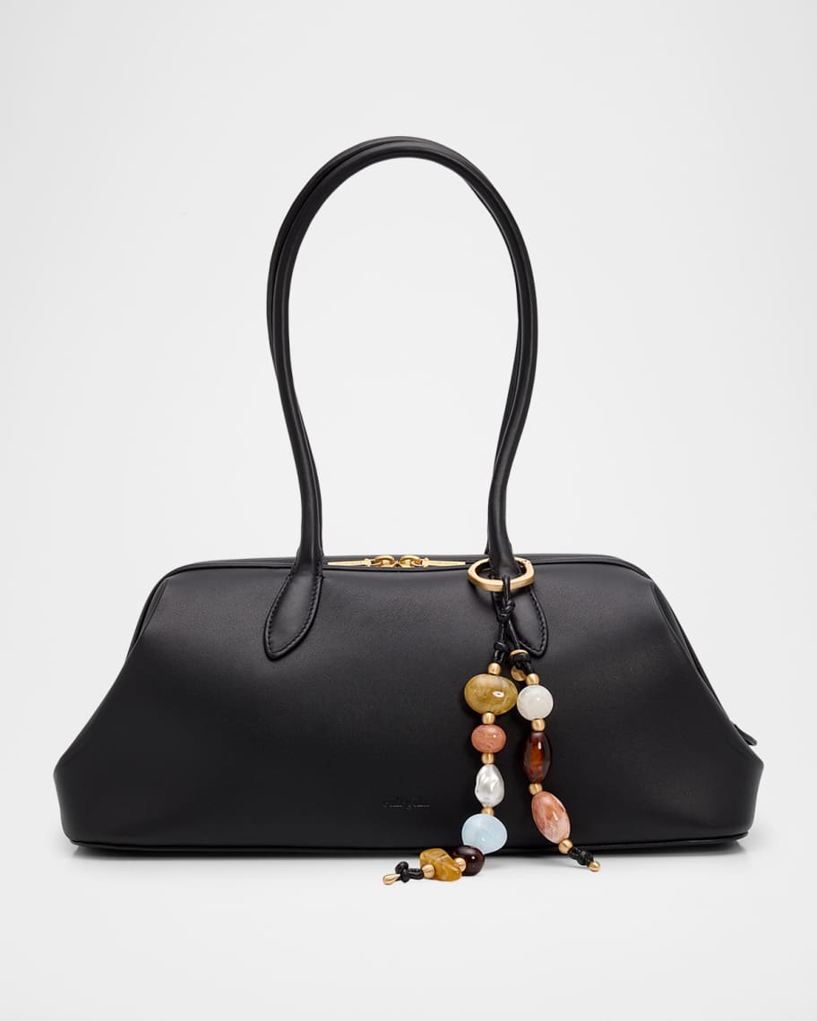 Cult Gaia Raia Leather Satchel Shoulder Bag | Neiman Marcus