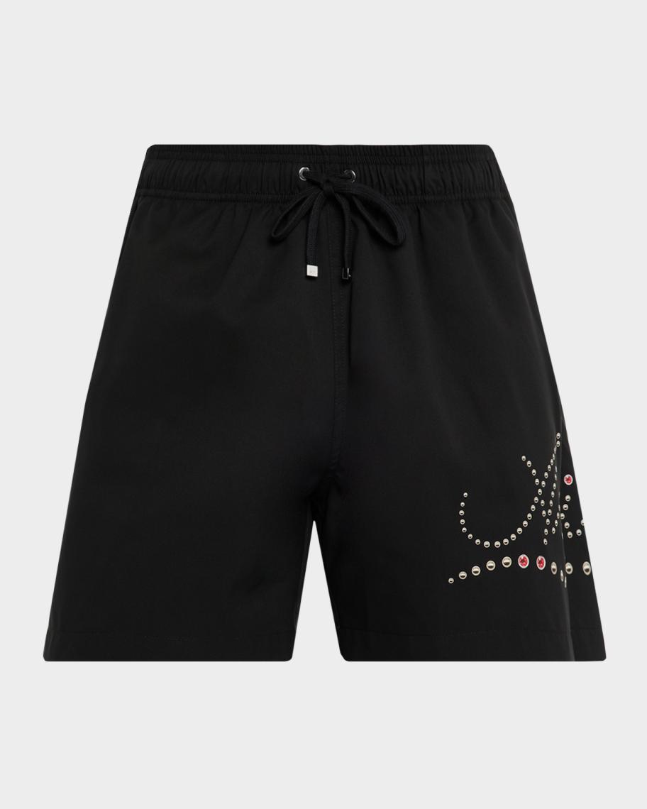 Amiri Men's Logo Studded Drawstring Shorts | Neiman Marcus