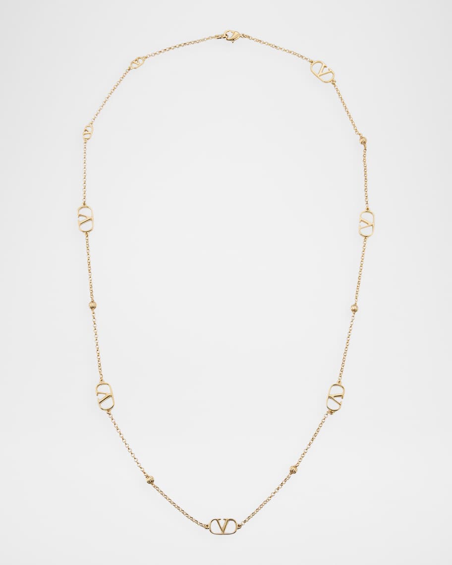 Valentino Garavani VLogo Signature Metal Necklace | Neiman Marcus