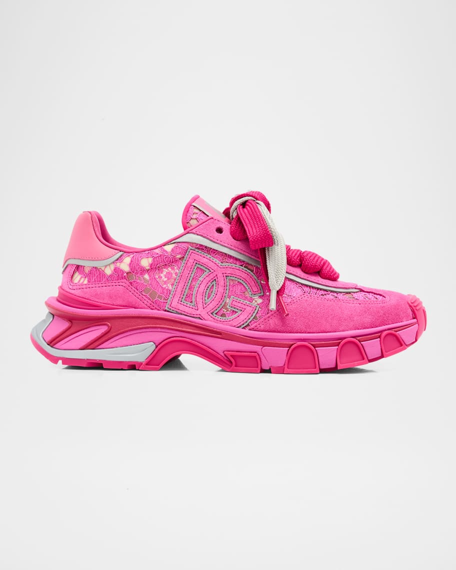 Dolce&Gabbana Country Road Lace and Suede Runner Sneakers | Neiman