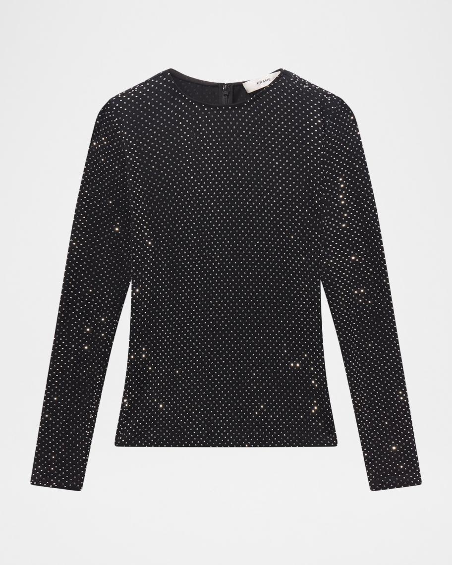 FRAME The Rhinestone Jersey Top | Neiman Marcus