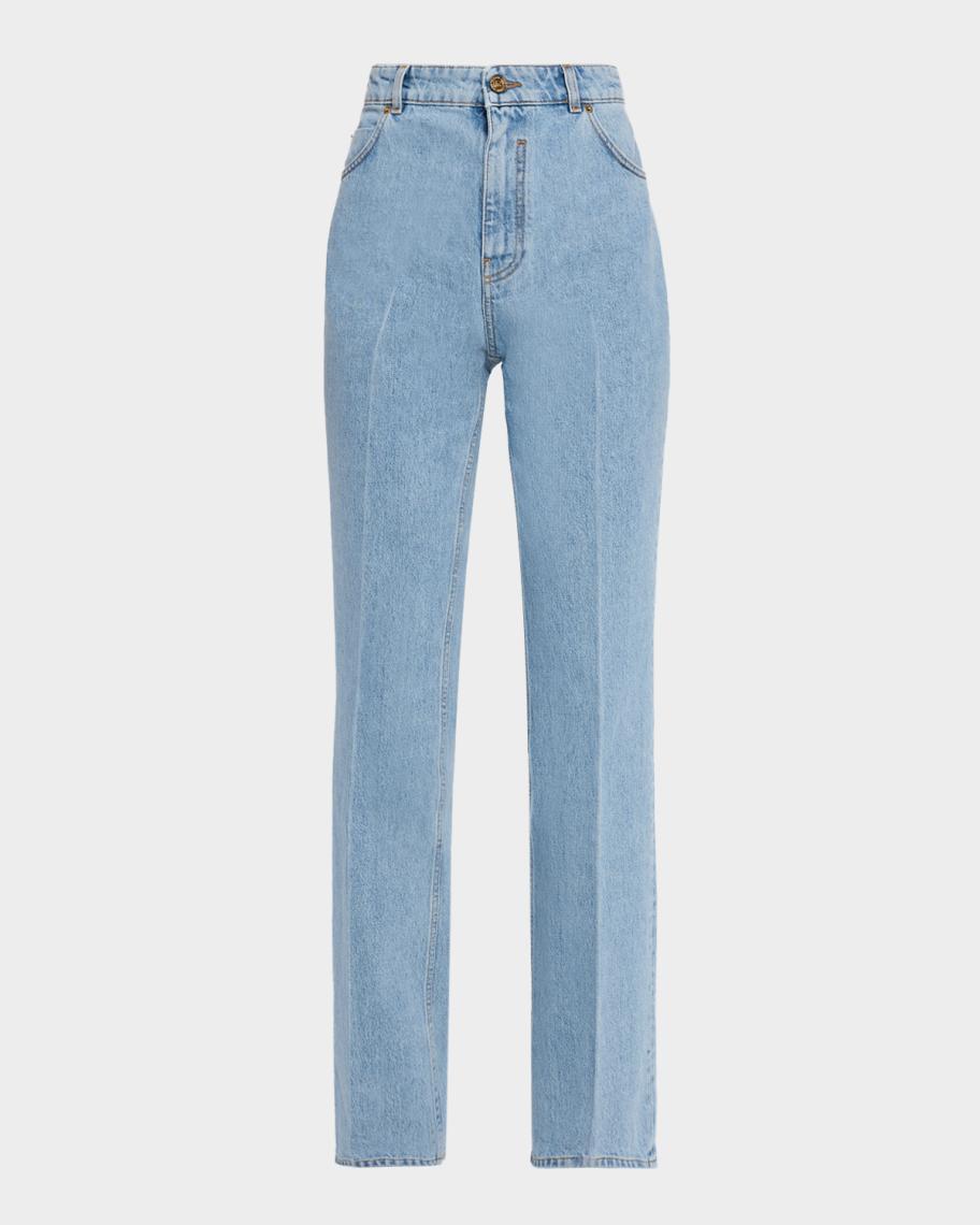 Balmain High-Waisted Flared Denim Jeans