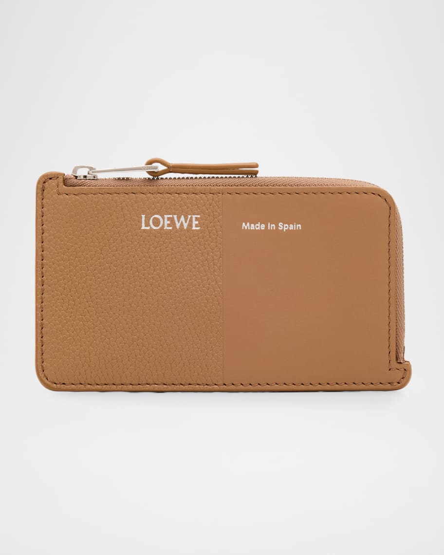 Loewe Smooth & Grained Leather Coin Cardholder | Neiman Marcus