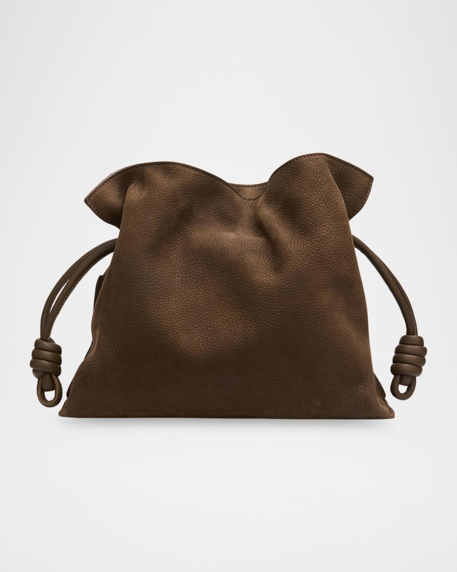 LOEWE Flamenco Clutch Bag in Nubuck Leather | Neiman Marcus
