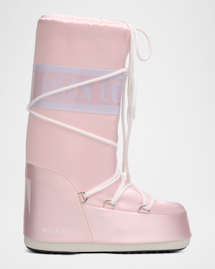 Moon Boot Icon Pearly Satin Knee-High Snow Boots | Neiman Marcus