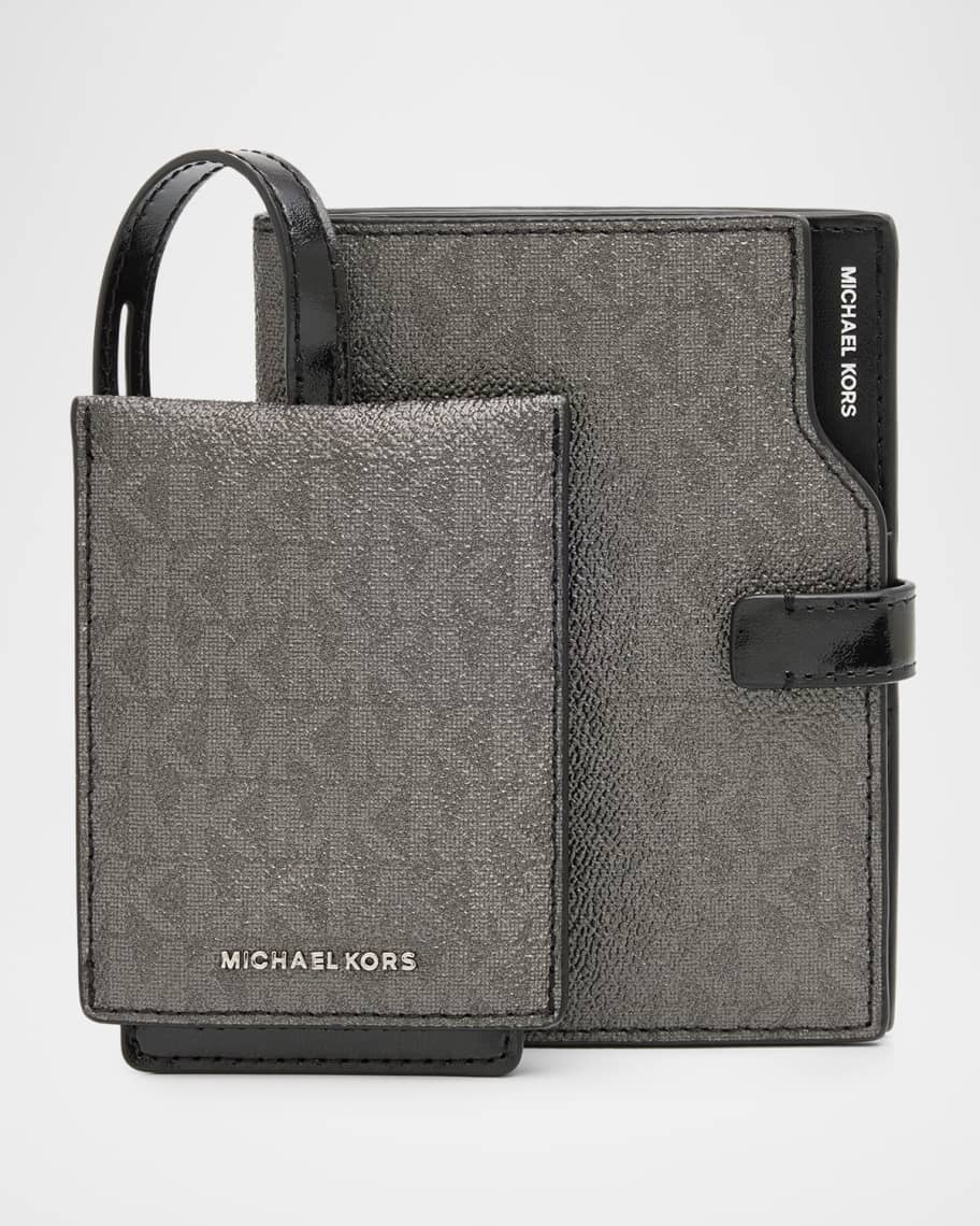 Michael Kors シグネチャー パスポートケース ブラック MICHAEL Michael Kors Jet Set Luggage Tag & Passport Wallet Set