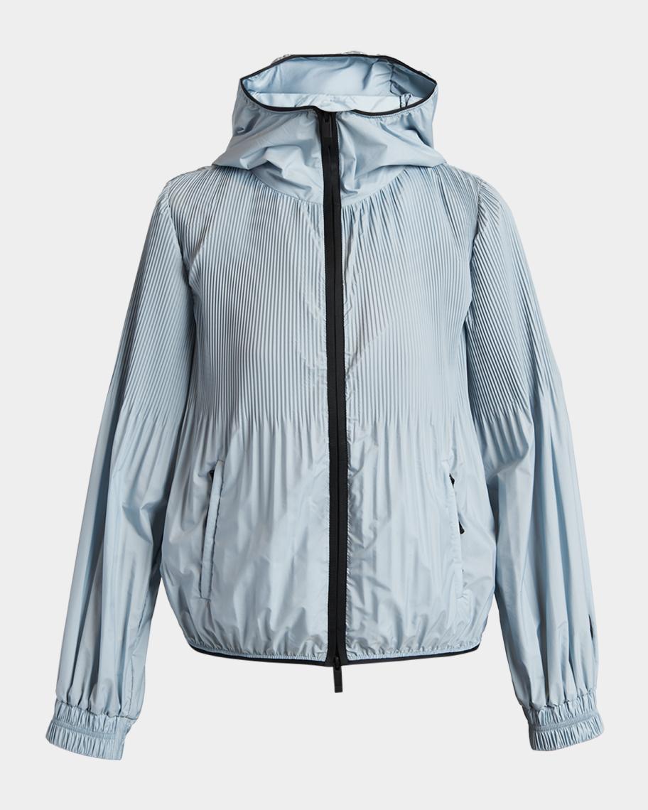 Moncler Anemone Pleated Hooded Jacket | Neiman Marcus
