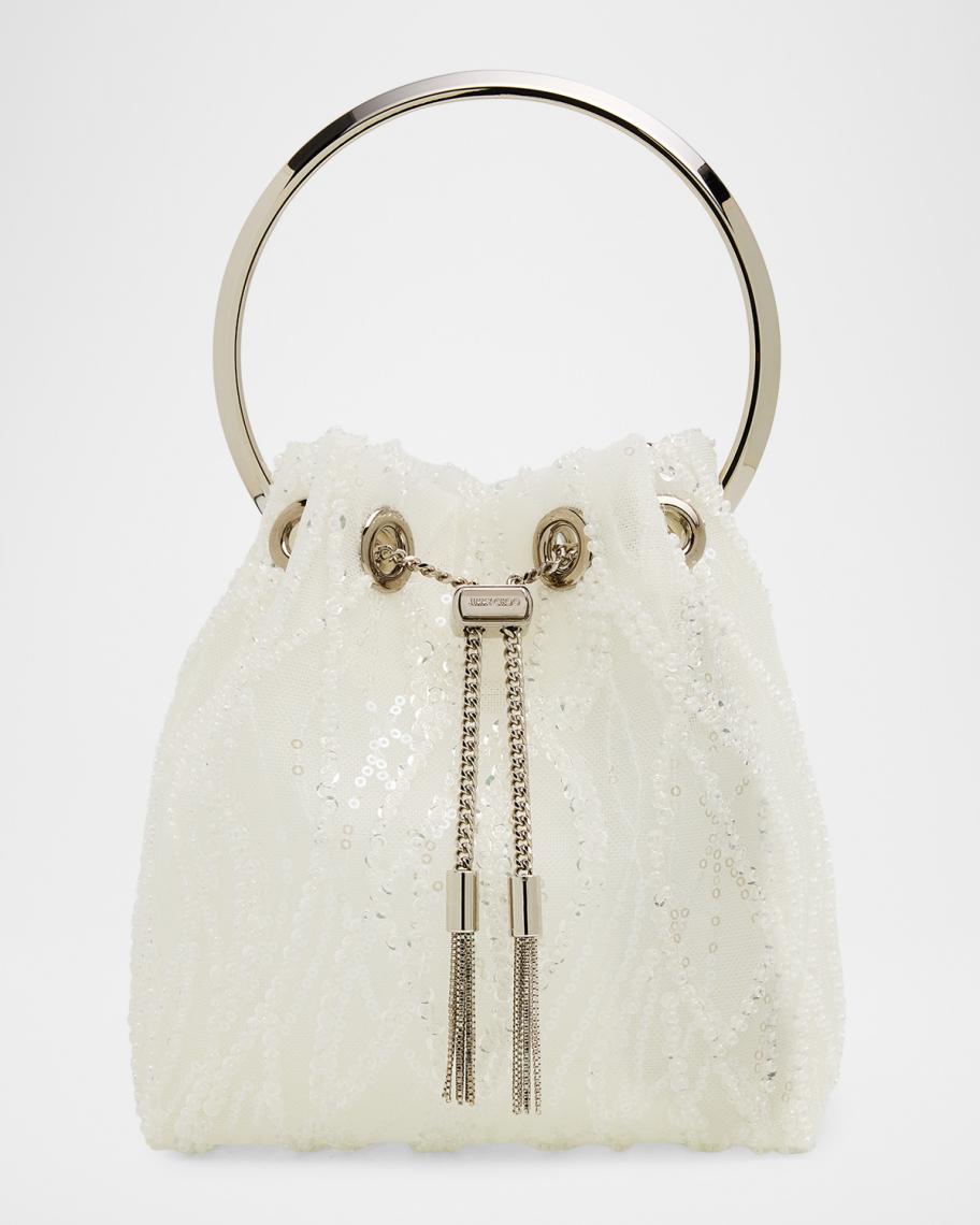 バッグ BON 30 Jimmy Choo Bon Bon Sequined Mesh Top-Handle Bag | Neiman Marcus