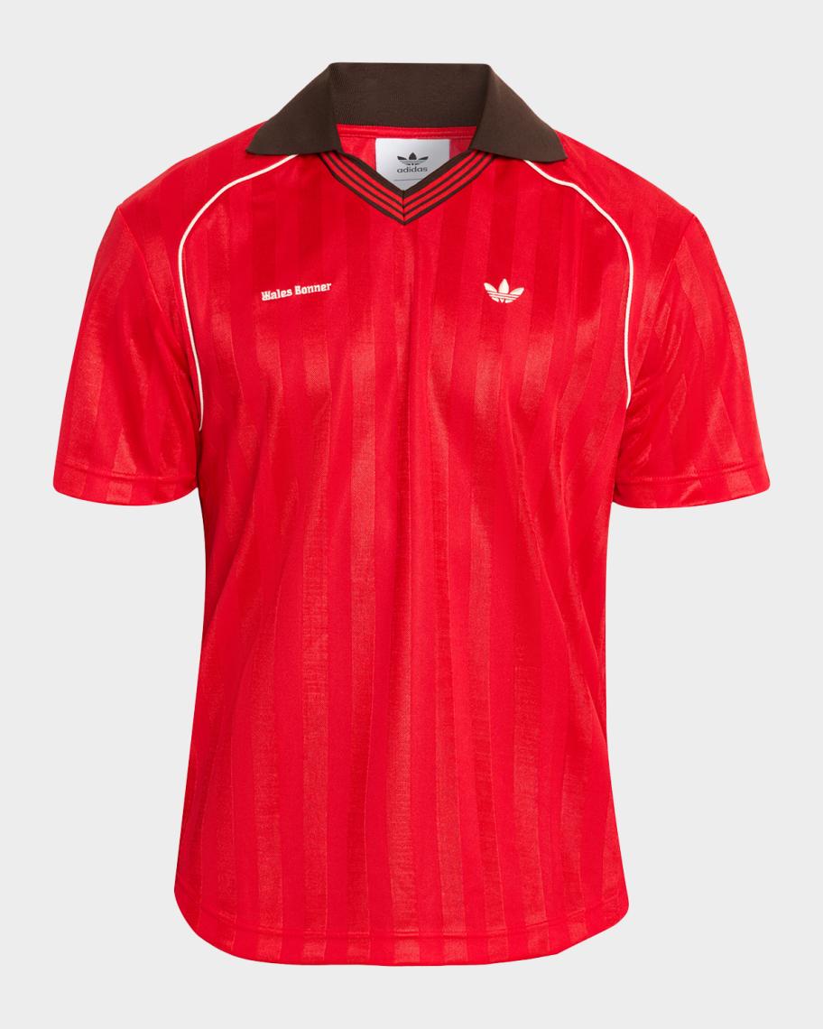 adidas x Wales Bonner Men's Jacquard Football T-Shirt | Neiman Marcus