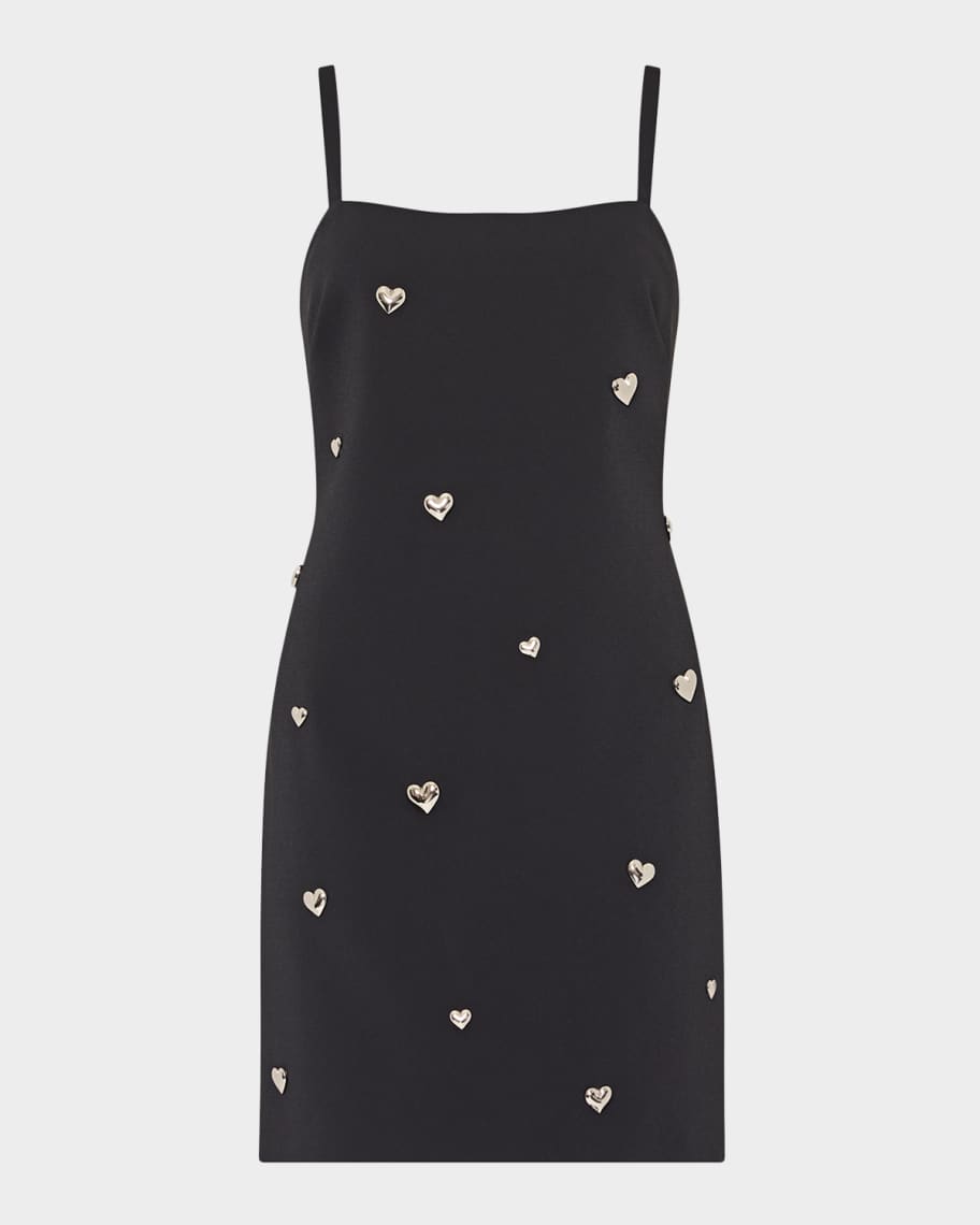 Milly Colette Heart-Embellished Mini Dress | Neiman Marcus