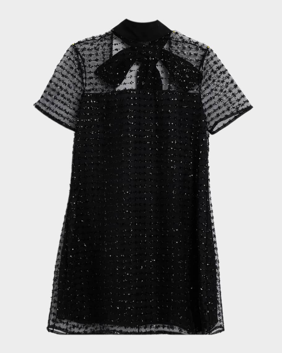 staud black ilana floral mini dress Black Ilana Floral Mini Dress main image 1