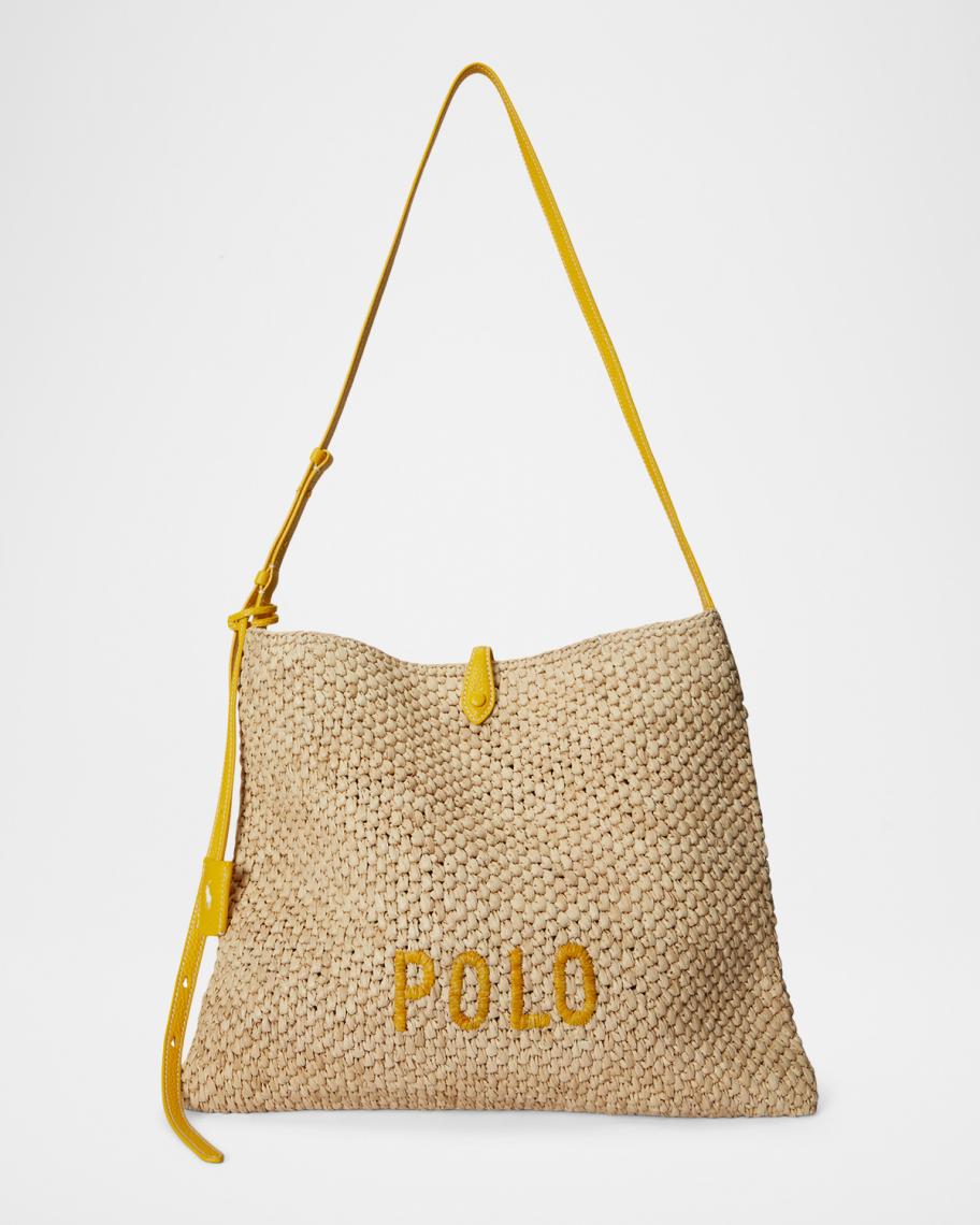 Polo Ralph Lauren Polo Play Raffia Messenger Bag | Neiman Marcus