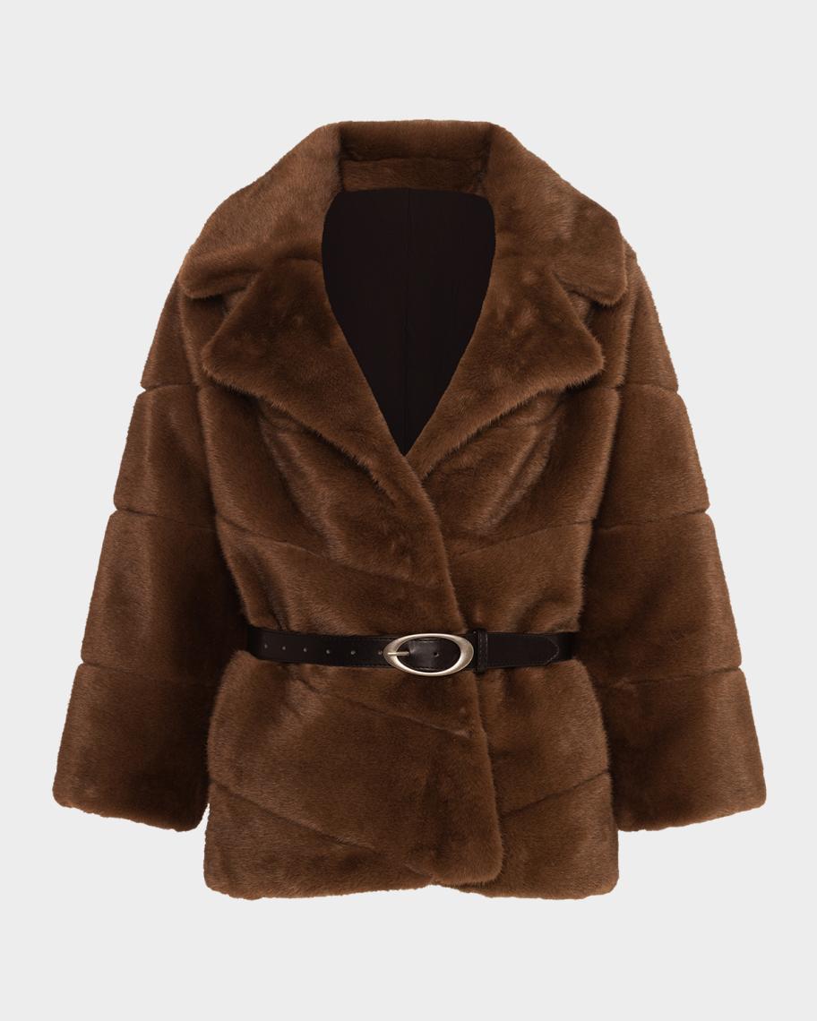 Lyla Grant Fur-Free Leopard Faux Mink Coat | Neiman Marcus