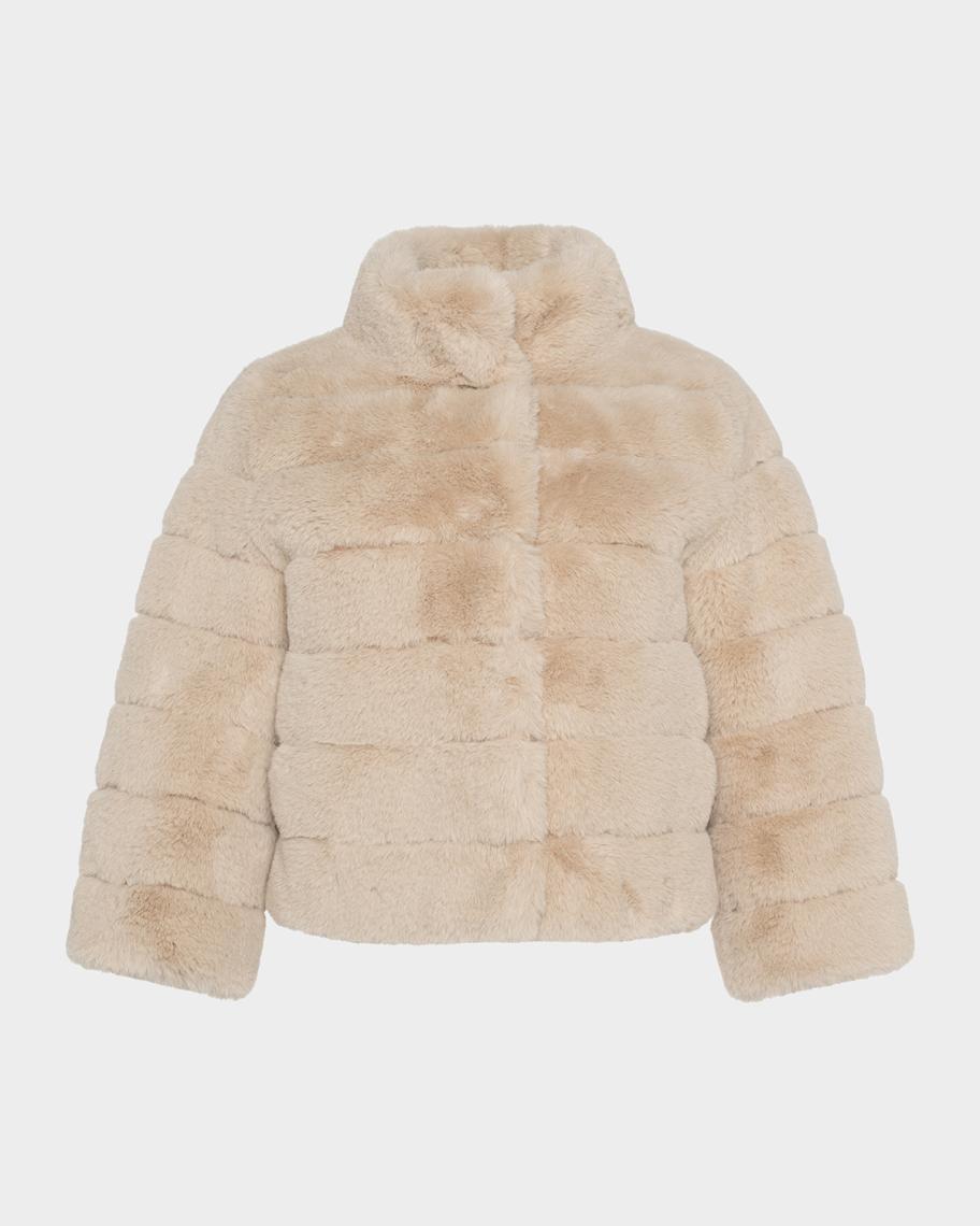 Lyla Grant Fur-Free Short Faux Rabbit Coat | Neiman Marcus