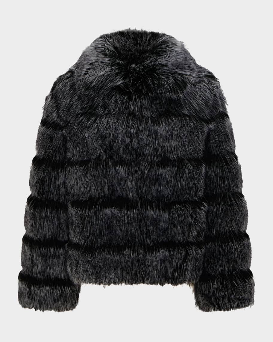 Lyla Grant Fur-Free Quilted Faux Fox Coat | Neiman Marcus