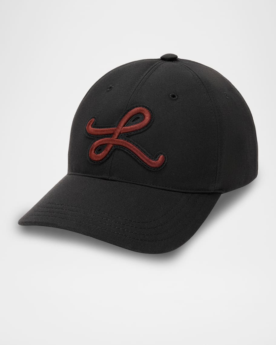 LOEWE パッチ キャップ ブラックL Loewe Men's L-Patch Baseball Cap | Neiman Marcus