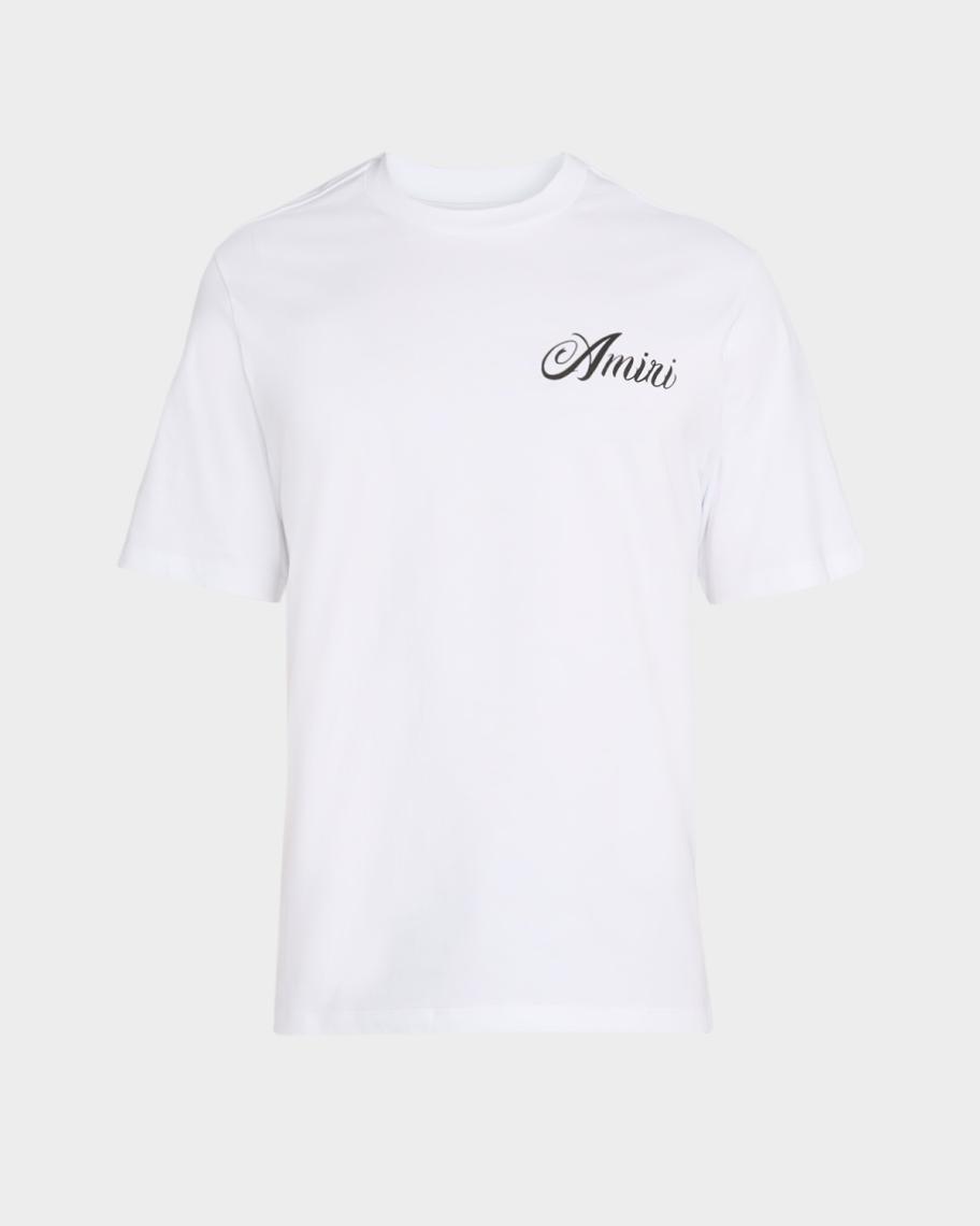 Amiri Men's Mountain Logo Script Cotton T-Shirt | Neiman Marcus