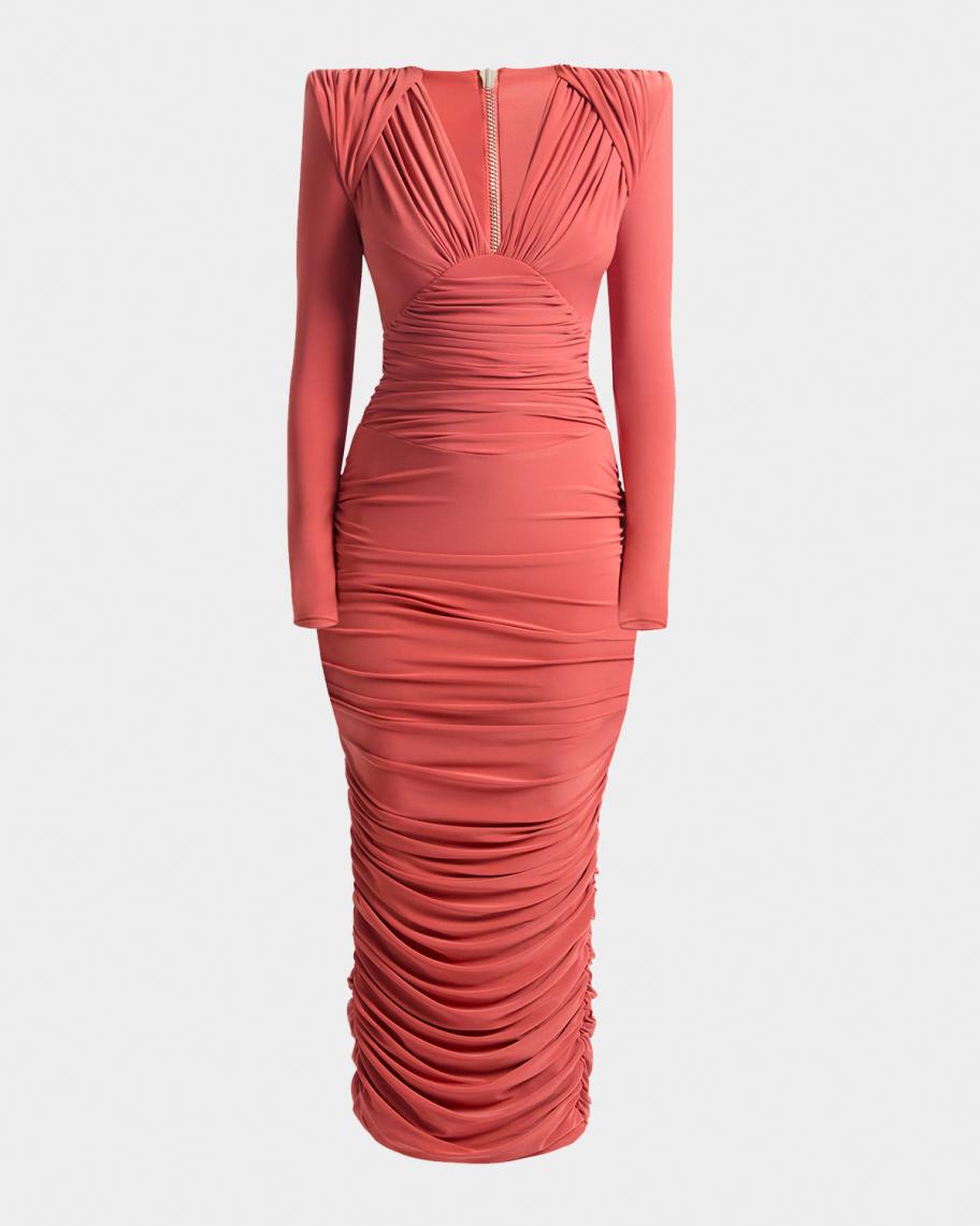 zhivago zero bodycon dress We're Not Us Ruched Midi Size:IT 37 - US 7