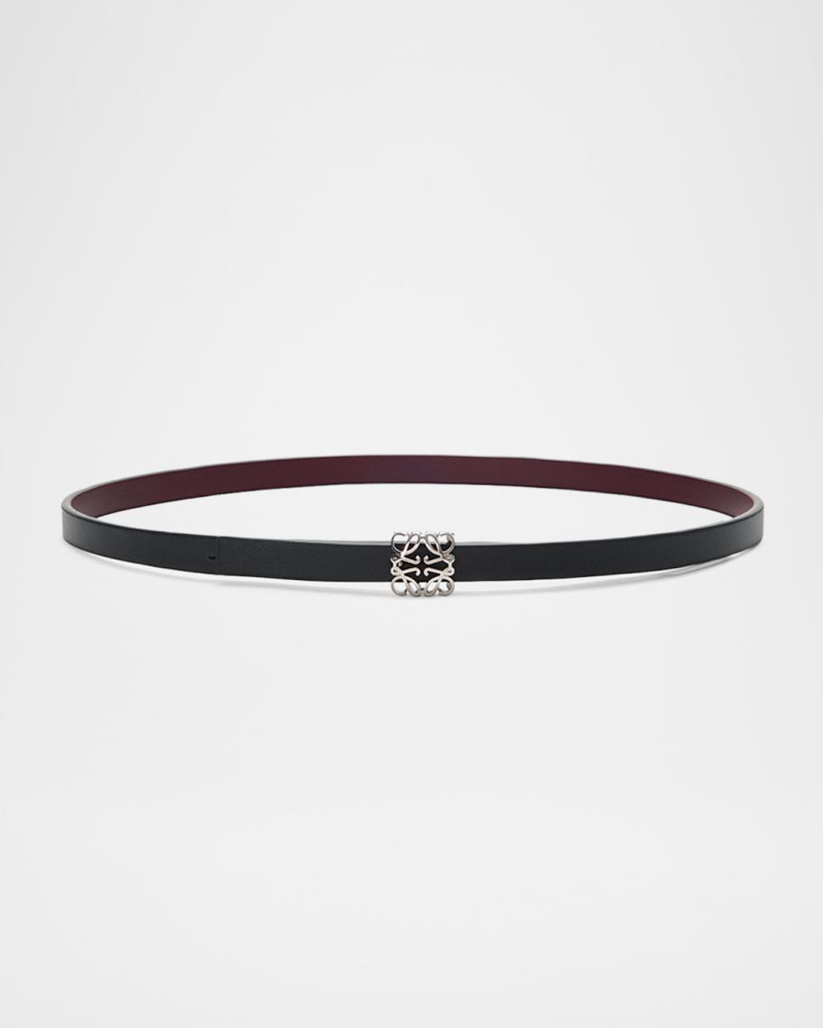 LOEWE Anagram Bombe Reversible Calfskin Belt | Neiman Marcus
