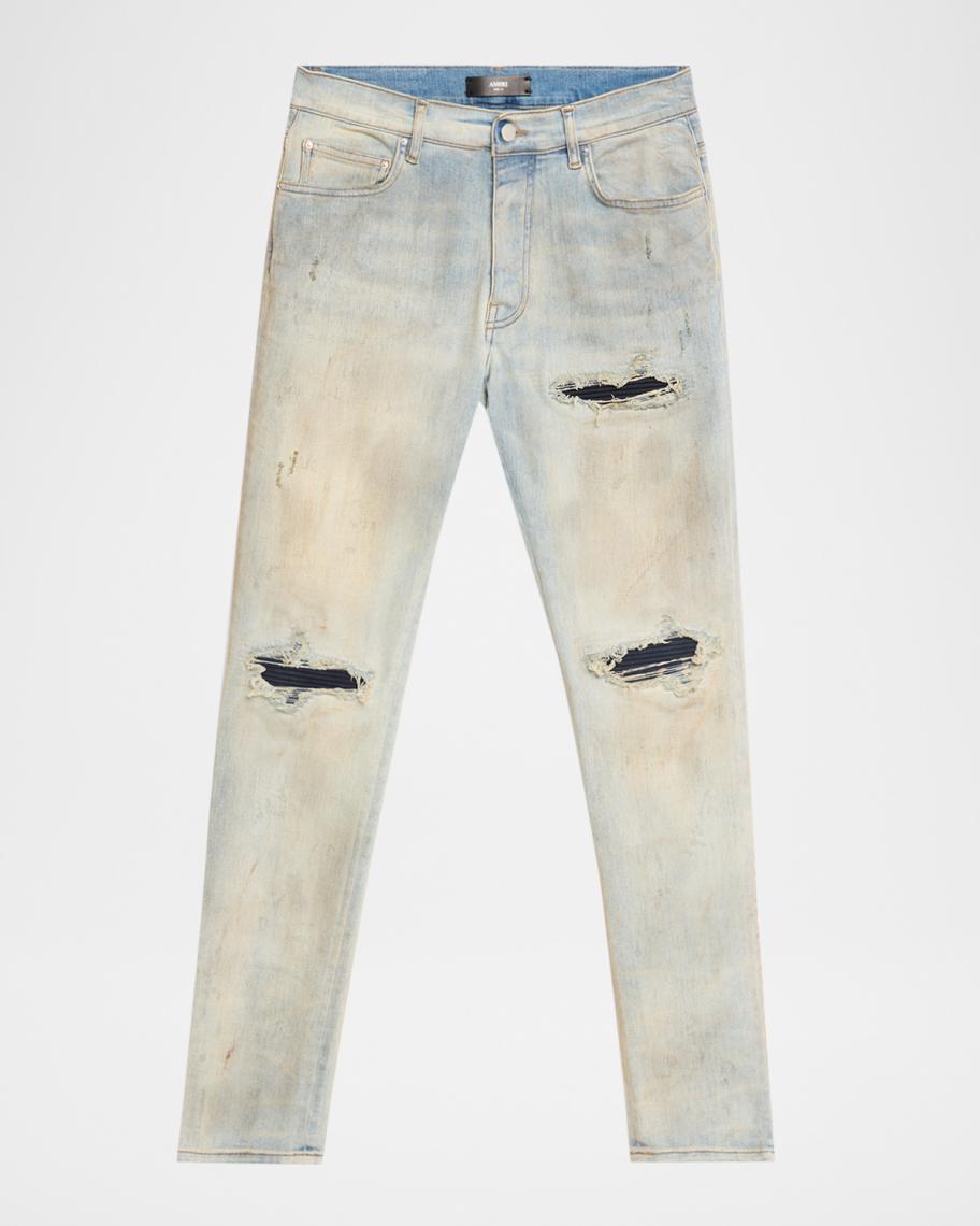 Amiri Men's Mx1 Distressed Skinny Jeans | Neiman Marcus