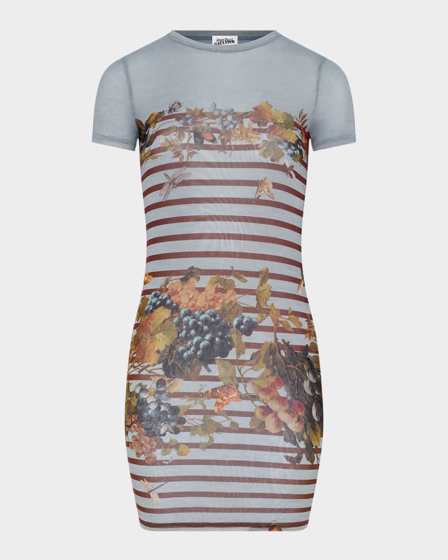 knee length dresses for ladies Jean Paul Gaultier Body Lace Mariniere Mesh Long Dress  Antidote Fashion  and Lifestyle