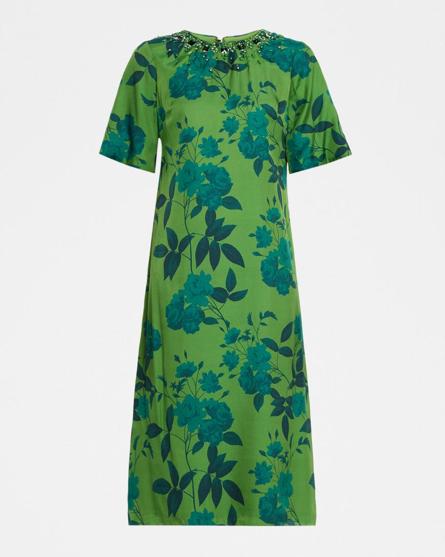 sachin & babi minnie off-the-shoulder floral a-line midi dress Sachin & Babi Embellished Lemie Dress - Empress Green Roses