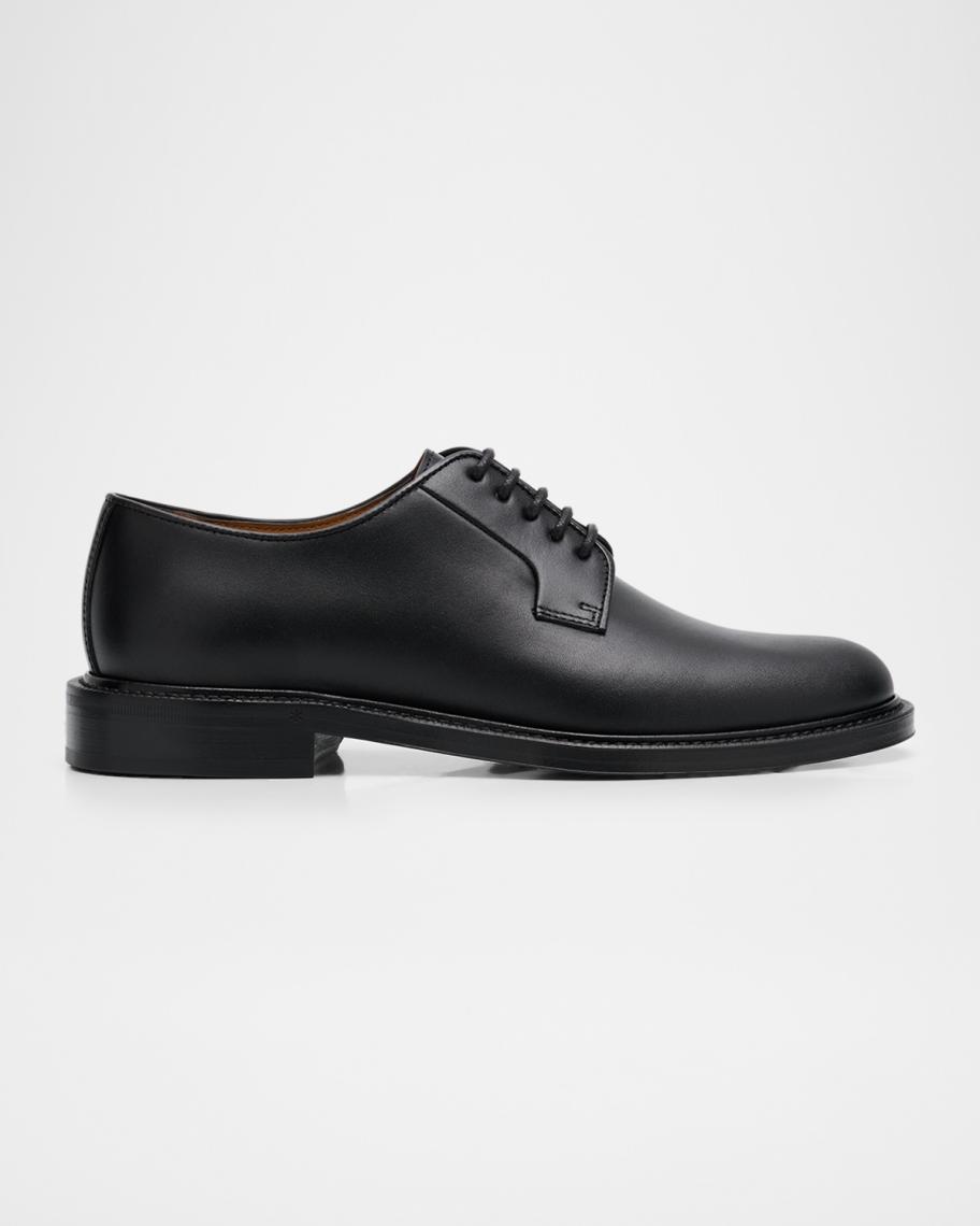 Burberry Black Leather Lace-Up Derby Sneakers Burberry Black Brogue Leather Lace Up Derby Size 43 Burberry  main image 2