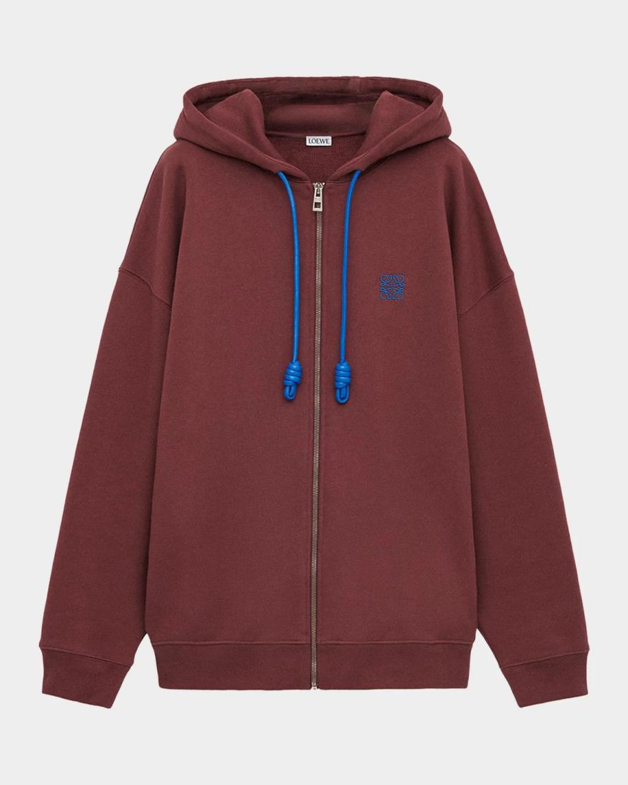 LOEWE Men's Anagram Zip-Up Hoodie | Neiman Marcus
