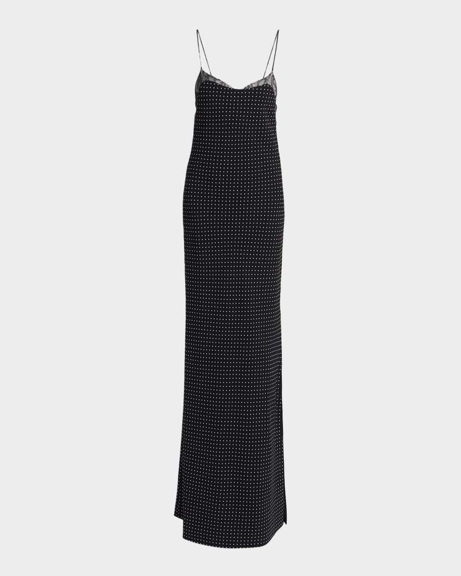 TOM FORD Polka Dot Silk Backless Maxi Slip Dress | Neiman Marcus