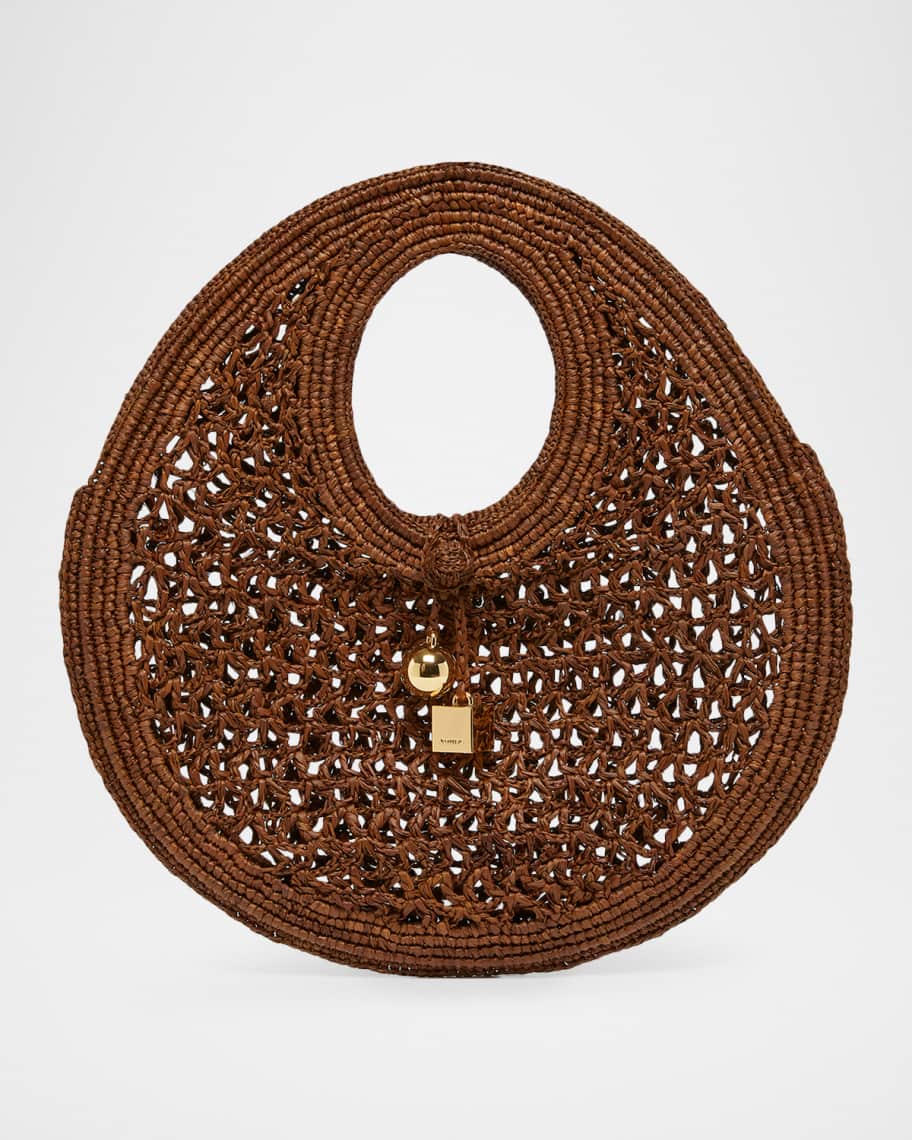 Jacquemus Le Petite Crochet Raffia Top-Handle Bag | Neiman Marcus
