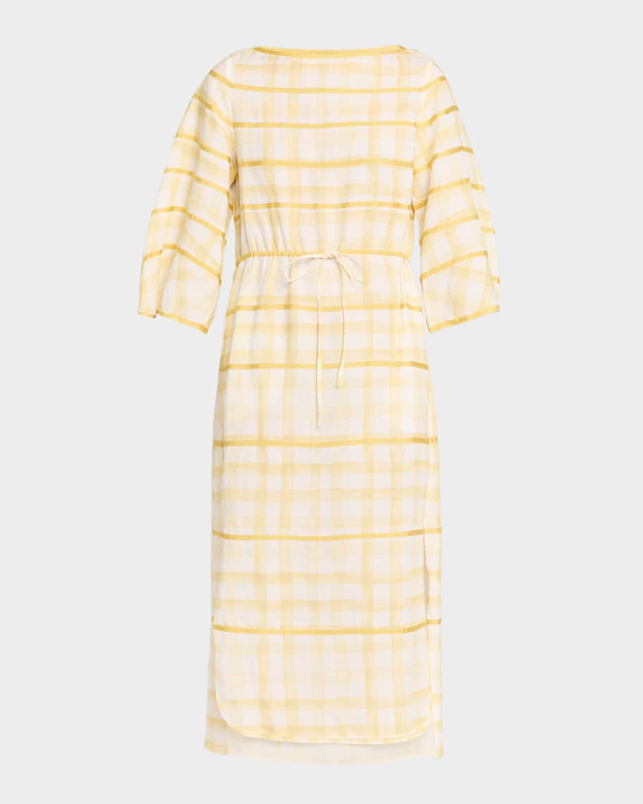 green emerald velvet dress Golden Afternoon Dress in Linen – Rosie Assoulin main image 1