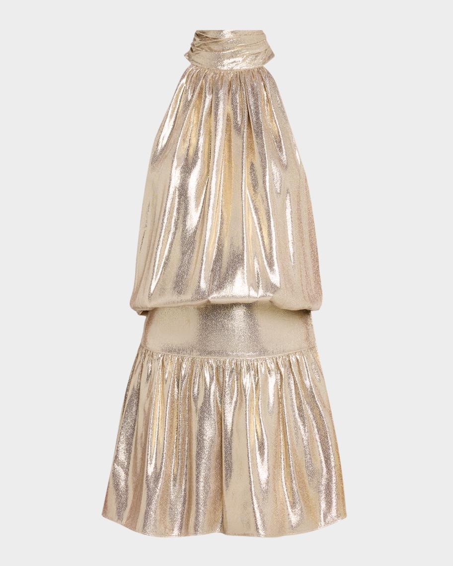 ramy brook metallic mayrice dress RAMY BROOK Mayrice Metallic Strapless Silk