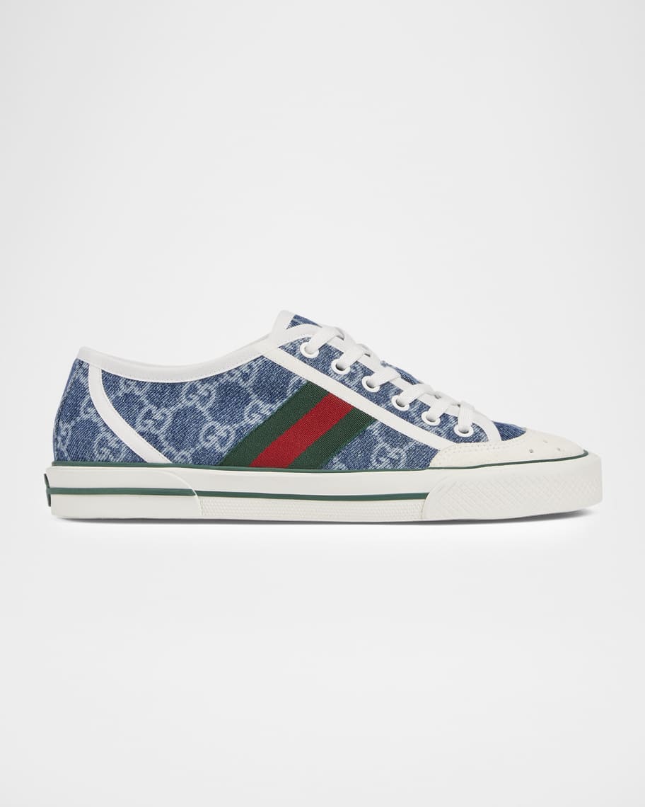 Gucci Tennis 1977 GG Denim Low-Top Sneakers | Neiman Marcus