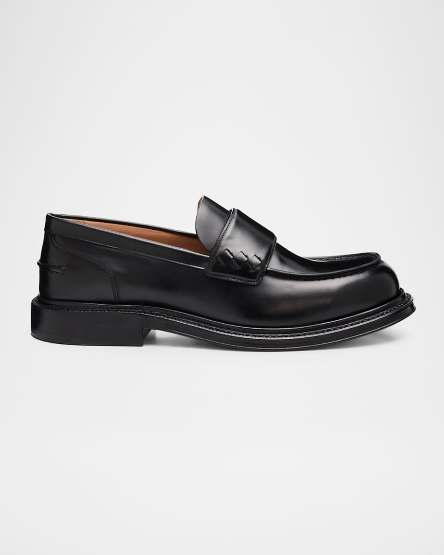 Bottega Veneta Men's Haddock Leather Penny Loafers | Neiman Marcus
