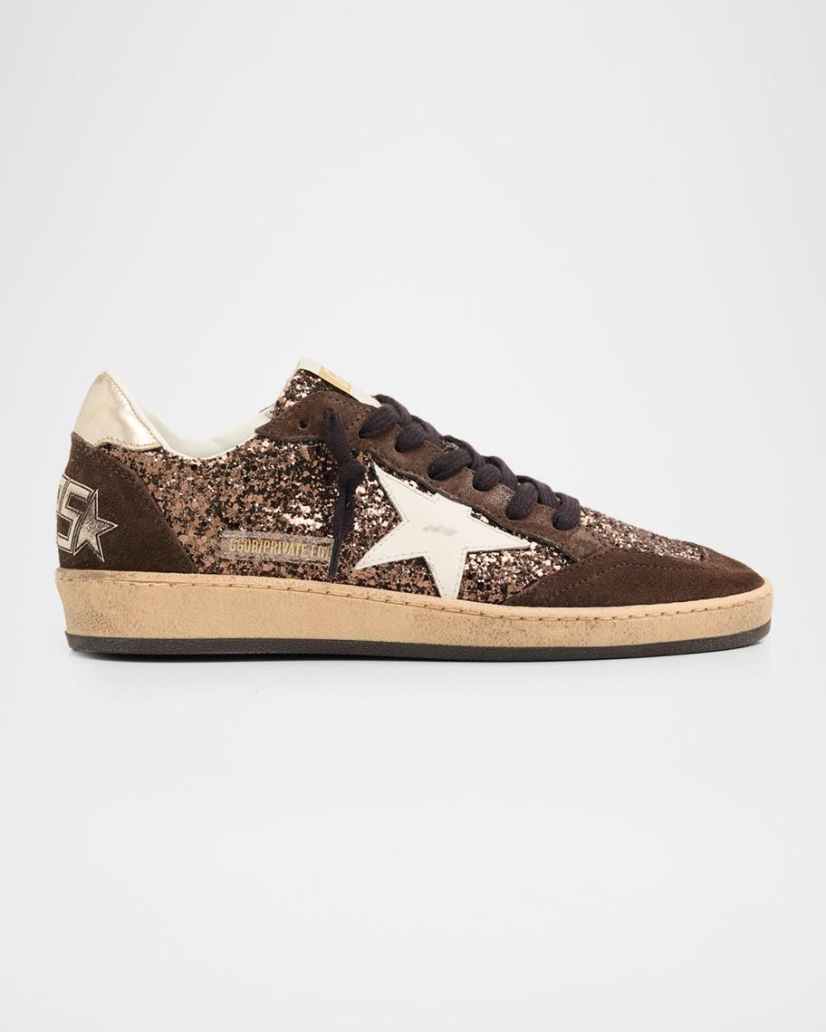 Ball Star Suede Glitter Low-Top Sneakers