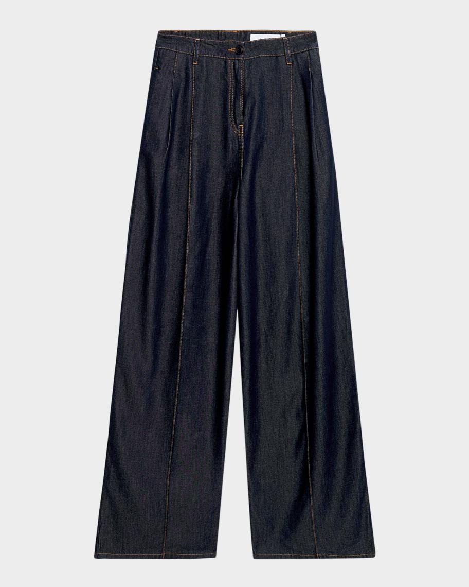 Iro Remy Wide-Leg Denim Trousers | Neiman Marcus