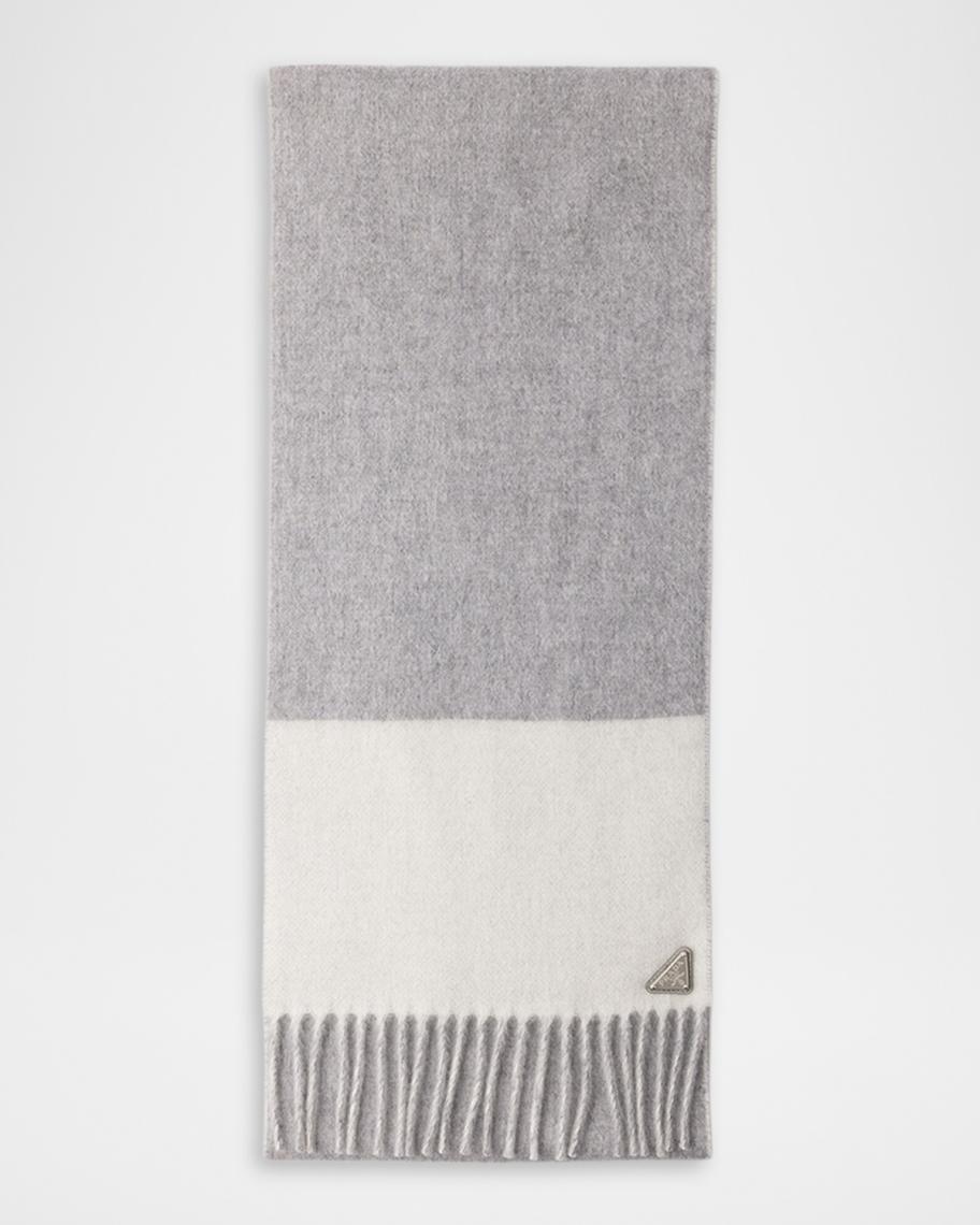 Prada Cashmere Fringe Trim Scarf | Neiman Marcus