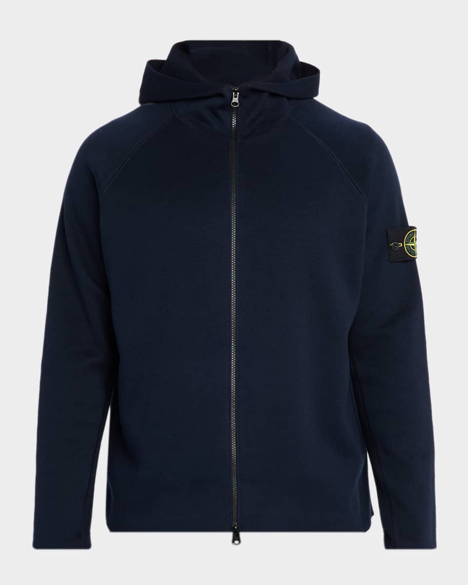 Stone Island Men's Cotton Full-Zip Hoodie | Neiman Marcus