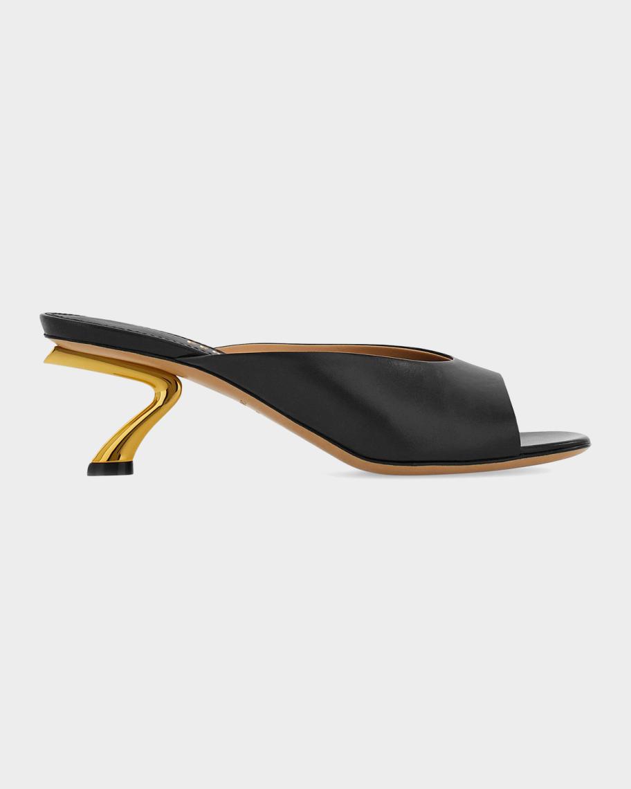 FERRAGAMO 55mm Igea Leather Mules | Neiman Marcus