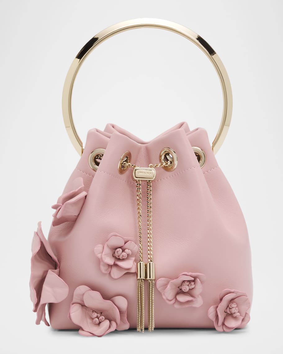 ハンドメイド 3roomsバッグ M フランシュリッペ fortune Jimmy Choo Bon Bon Floral Applique Leather Top-Handle Bag | Neiman