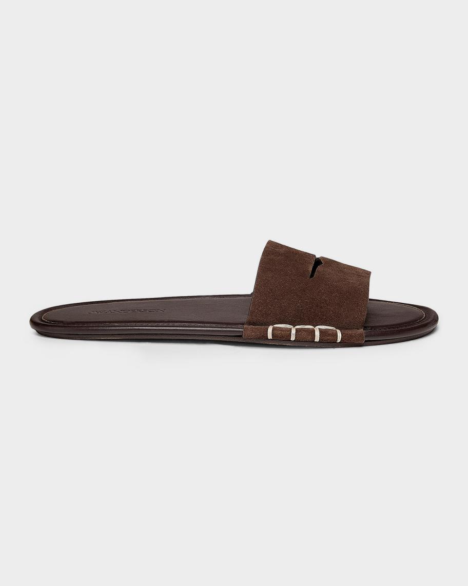 JW Anderson JMアンダーソン　ラインストーンフラットシューズ 36 JW Anderson Suede Loafer Slide Sandals | Neiman Marcus