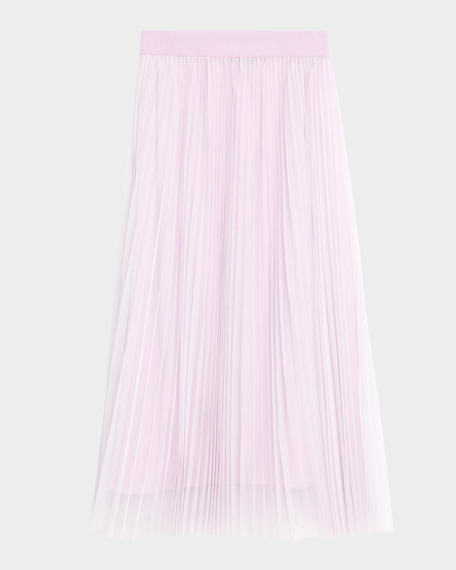 Fabiana Filippi Pleated Tulle Midi Skirt | Neiman Marcus