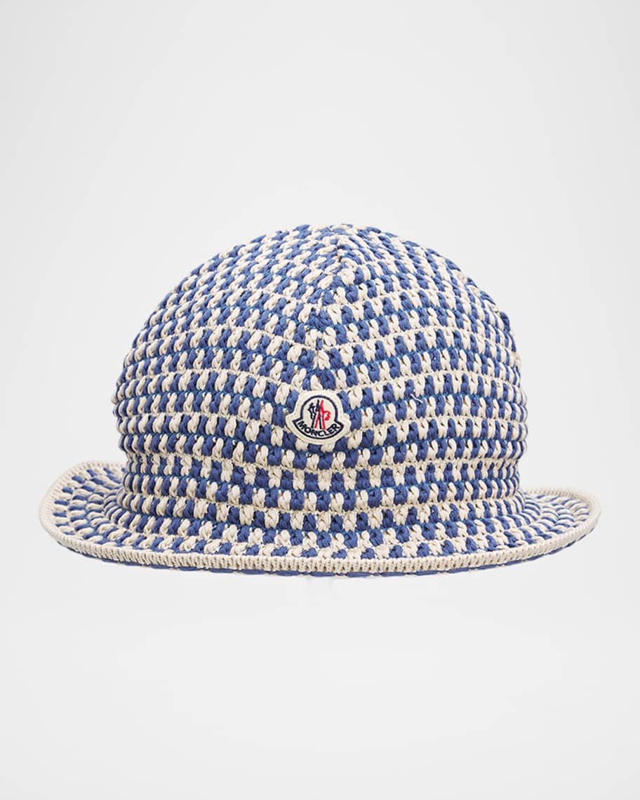 MONCLER MARILYN レース刺繍 ジャケット カットワーク クロップド Moncler Men's Crochet Cotton Bucket Hat | Neiman Marcus