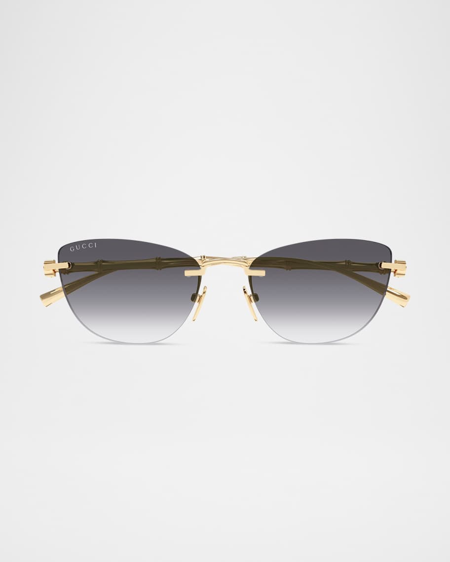 Gucci 55mm Metal Cat-Eye Sunglasses | Neiman Marcus