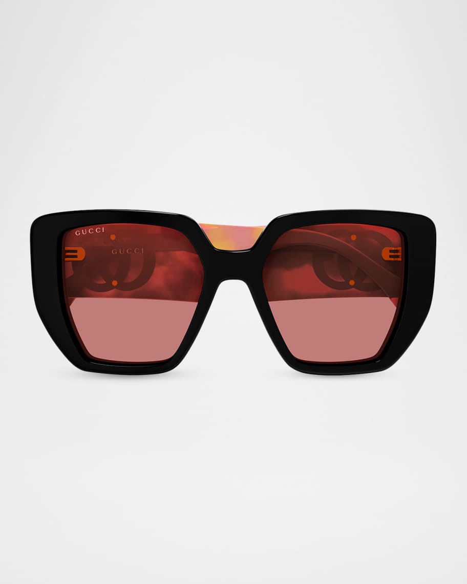 Gucci 54mm Acetate Square Sunglasses | Neiman Marcus