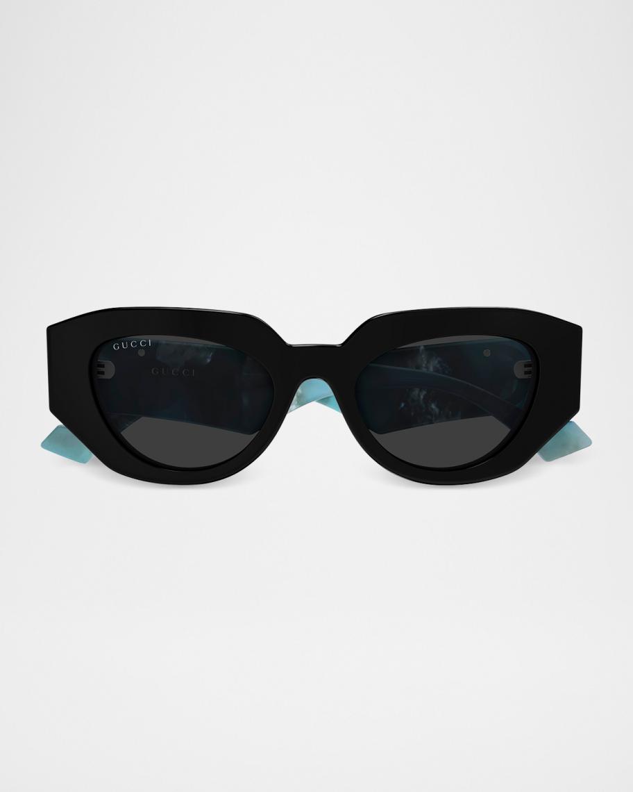 Gucci 51mm Geometric Cat-Eye Sunglasses | Neiman Marcus